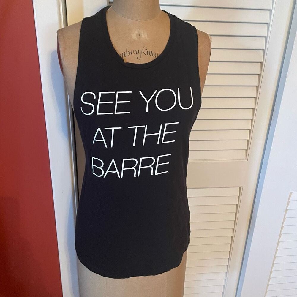 SEE YOU AT THE BARRE | black muscle t shirt S